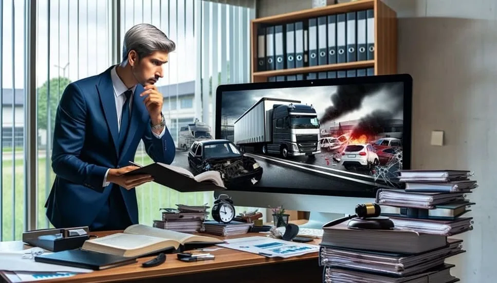 truck-accident-lawyer-examining-damages